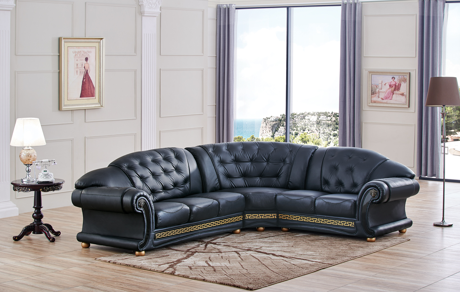 leather sectional living room furniture